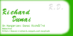 richard dunai business card